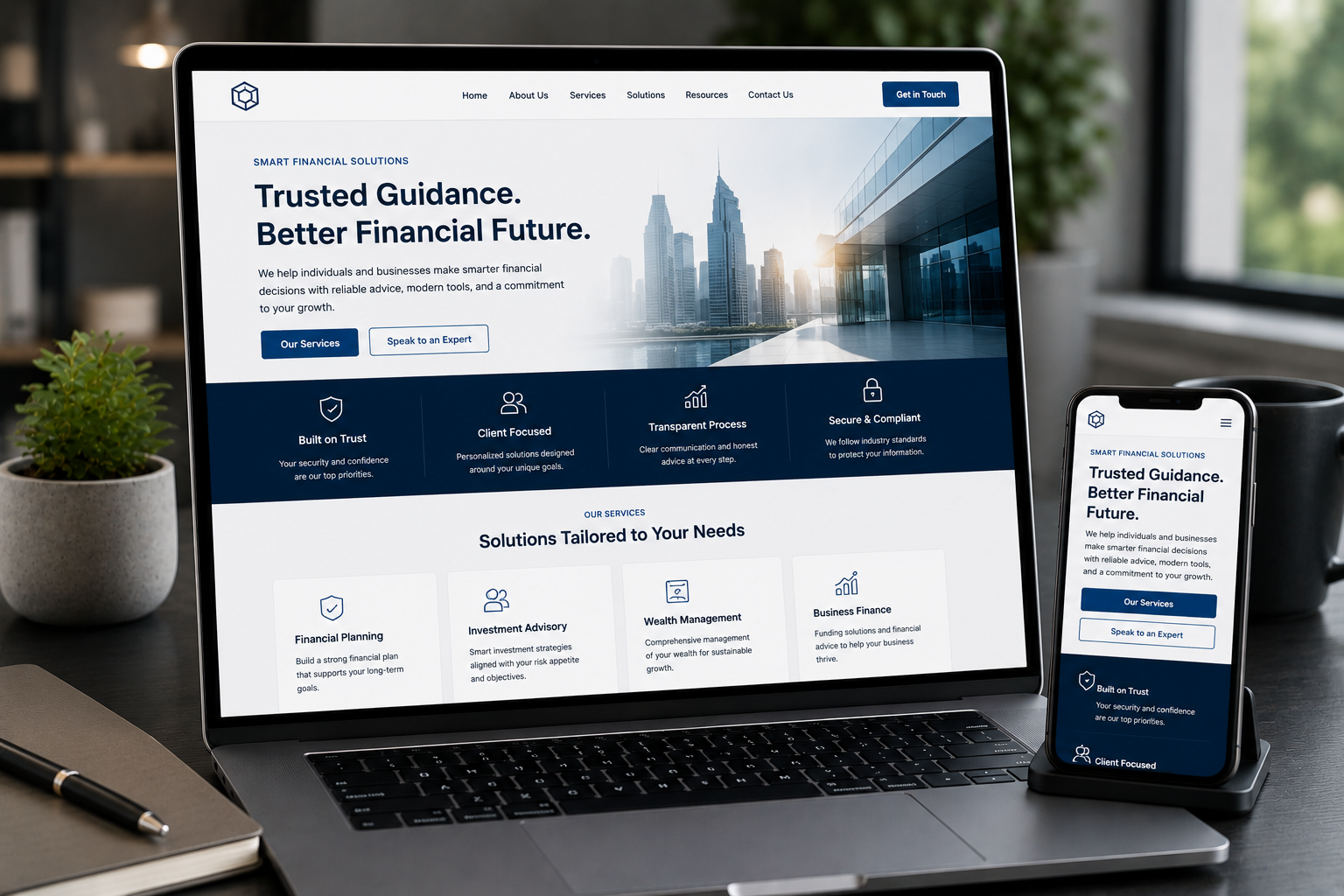 Fintech Trust Website on WordPress