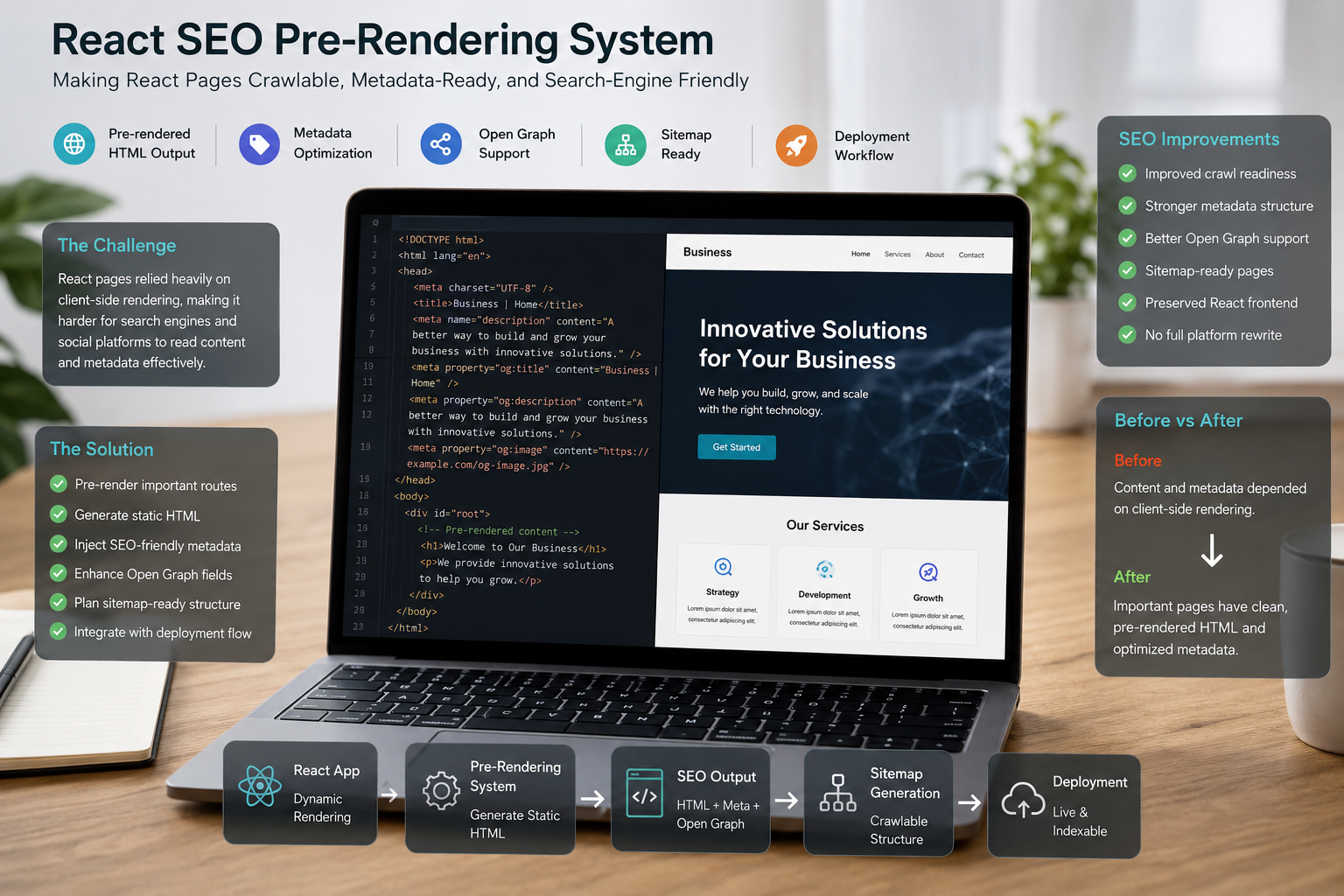 React SEO Pre-Rendering System