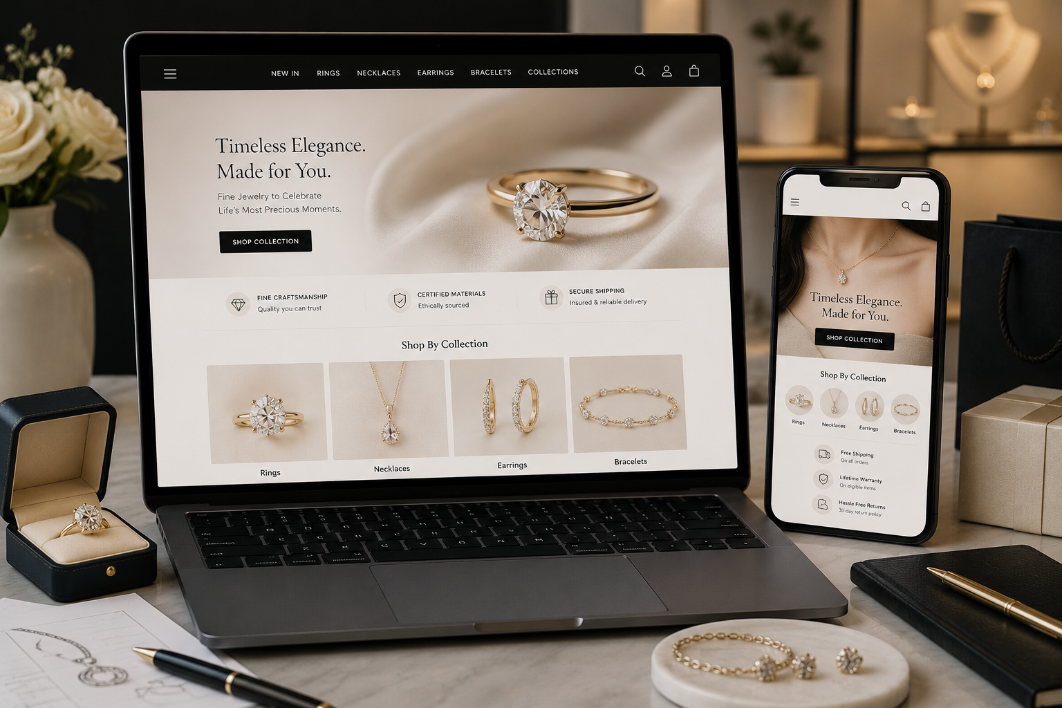 Shopify Jewelry Store Experience