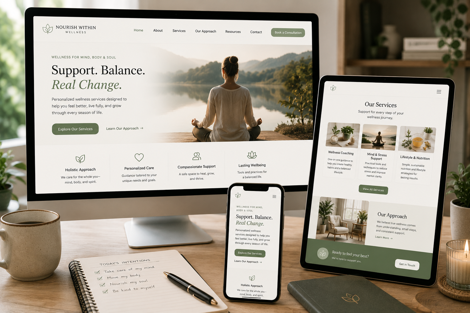 Human-Centered Wellness Website on WordPress